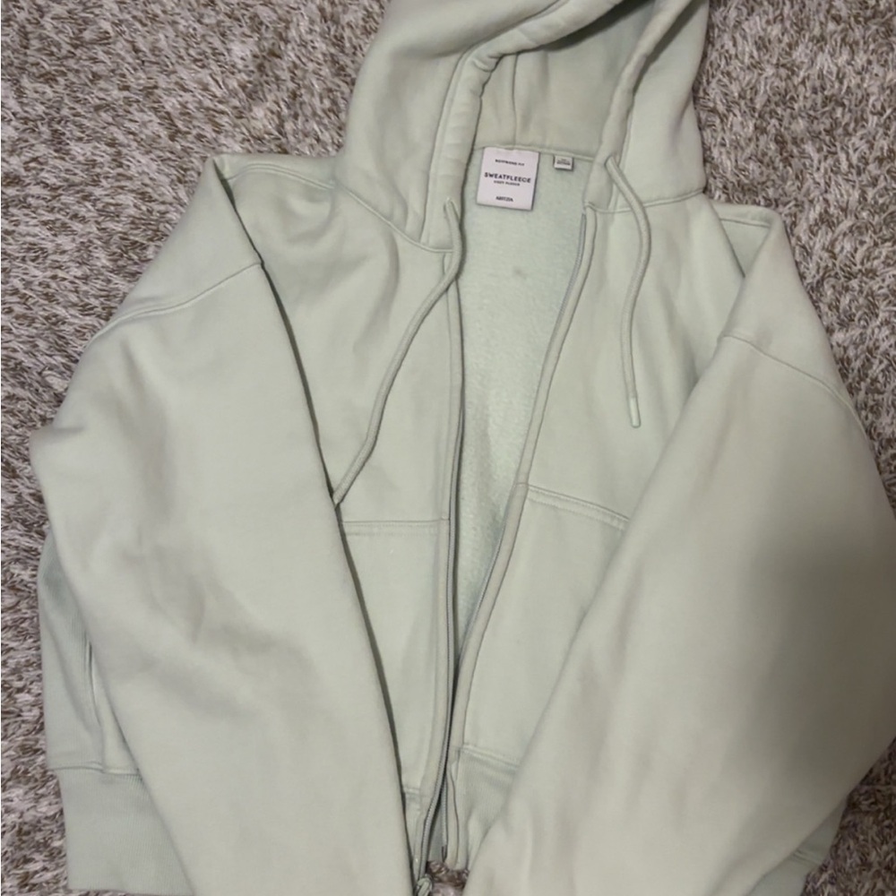 Aritzia Light Green Sweatfleece Hoodie